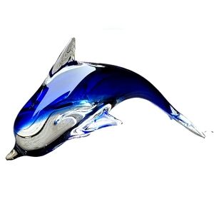 Murano Style Art Glass Large Dolphin